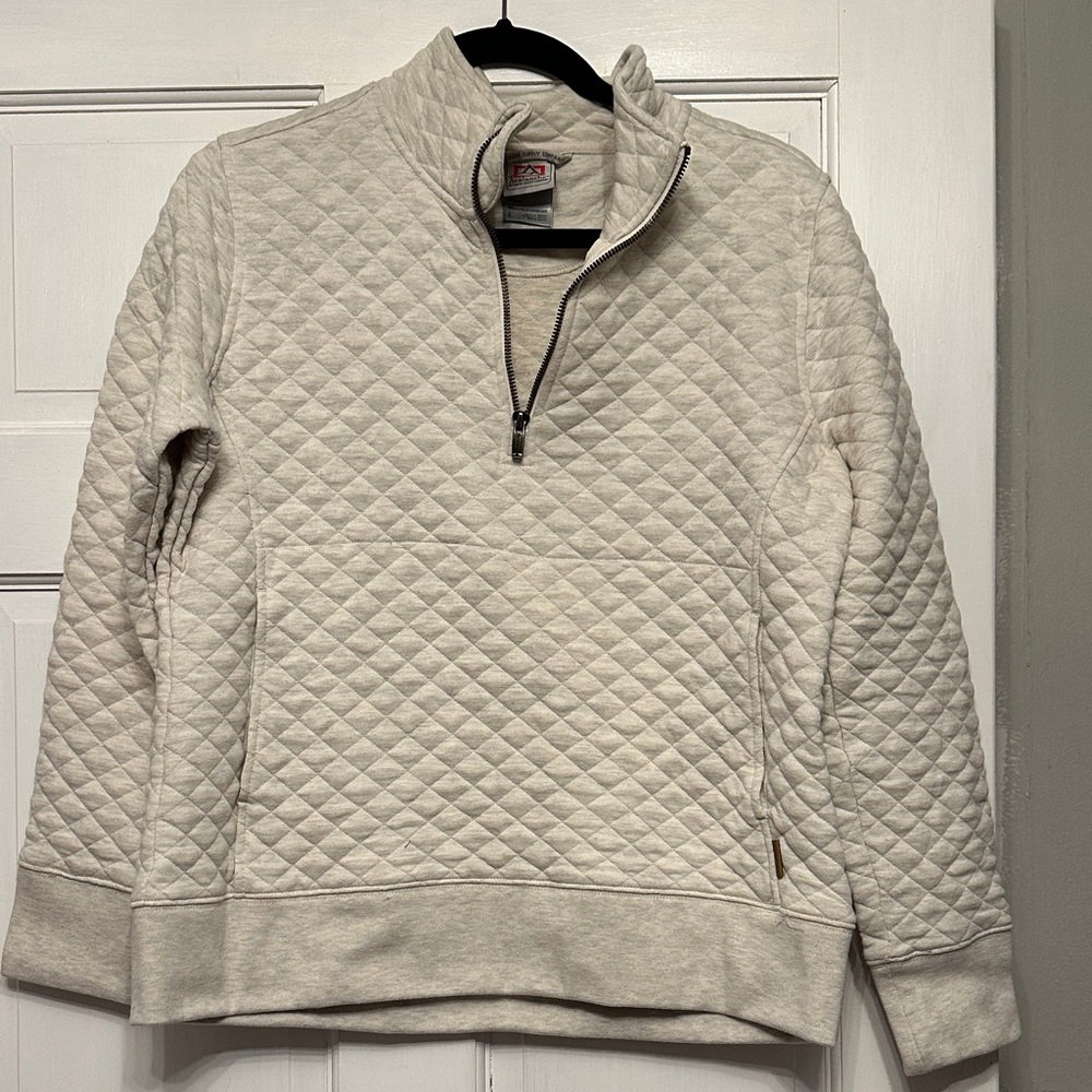 Avalanche Women’s Off-White Quilted Zip-Up Sweater